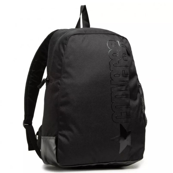 Converse Black Speed 2 Unisex Black Polyester Backpack One Size | NEW/NWT!!🖤✔️ - Picture 2 of 16